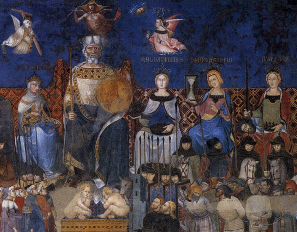 Ambrogio Lorenzetti, (1338-39), Allegory över det dåliga styret,