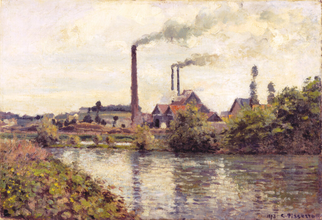 Camille Pissarro, (1873), The Factory at Pontoise.