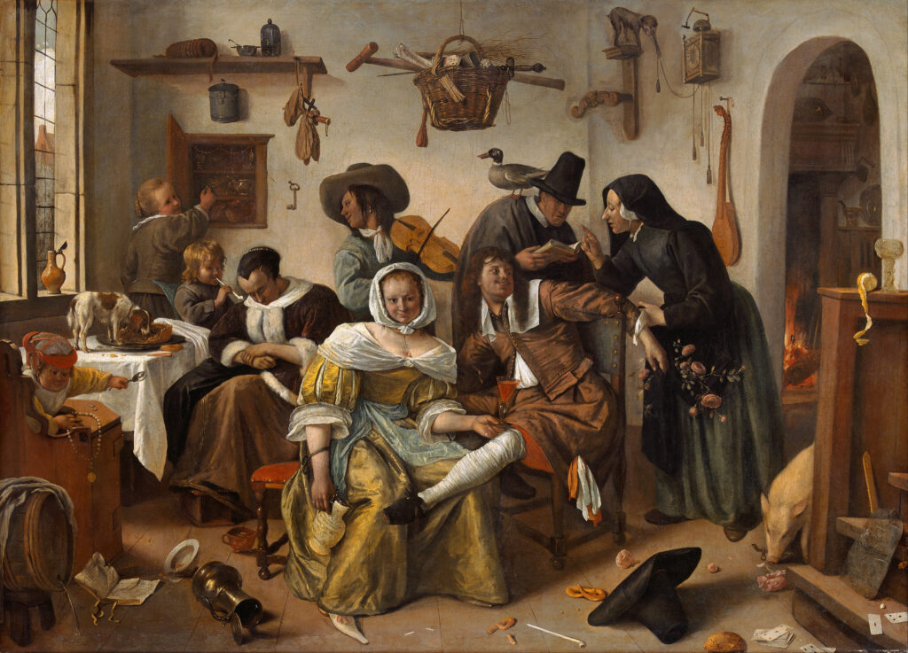 Jan Steen, (1663), Beware of Luxury. 