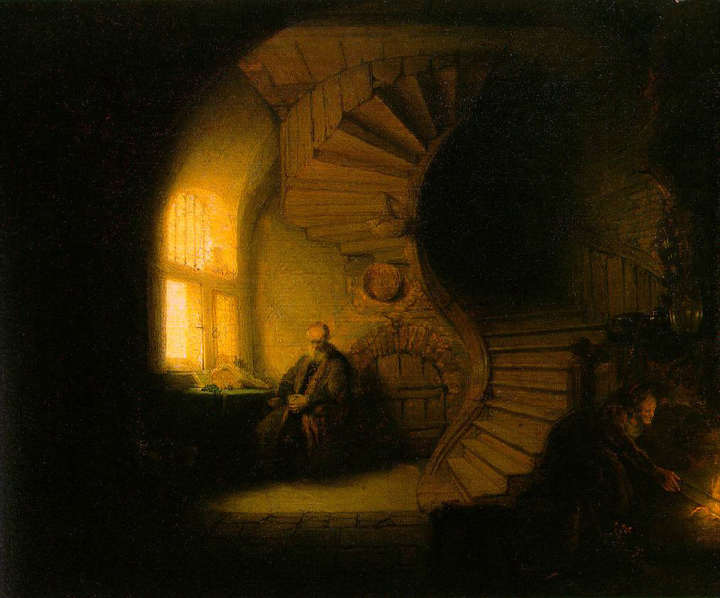 Rembrandt, (1632), Philosopher in Meditation
