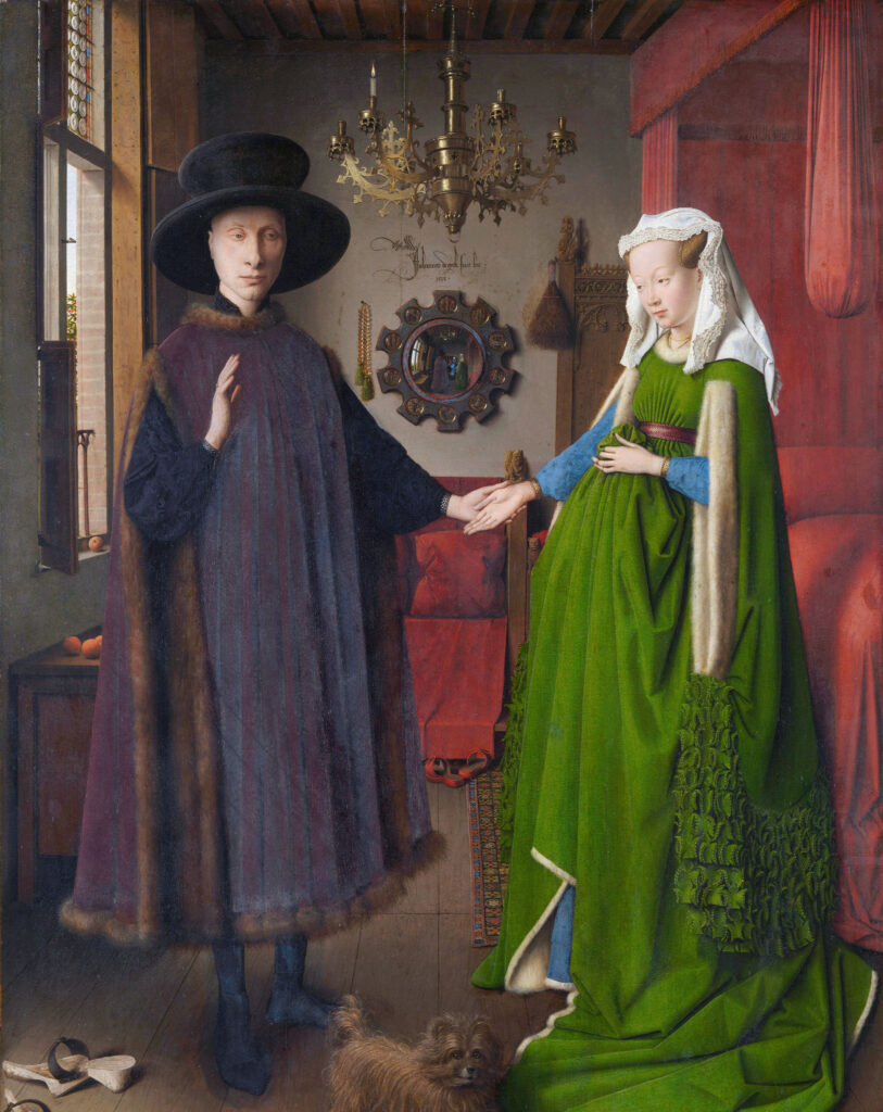 Jan van Eyck, (1434), Arnolfini Portrait.