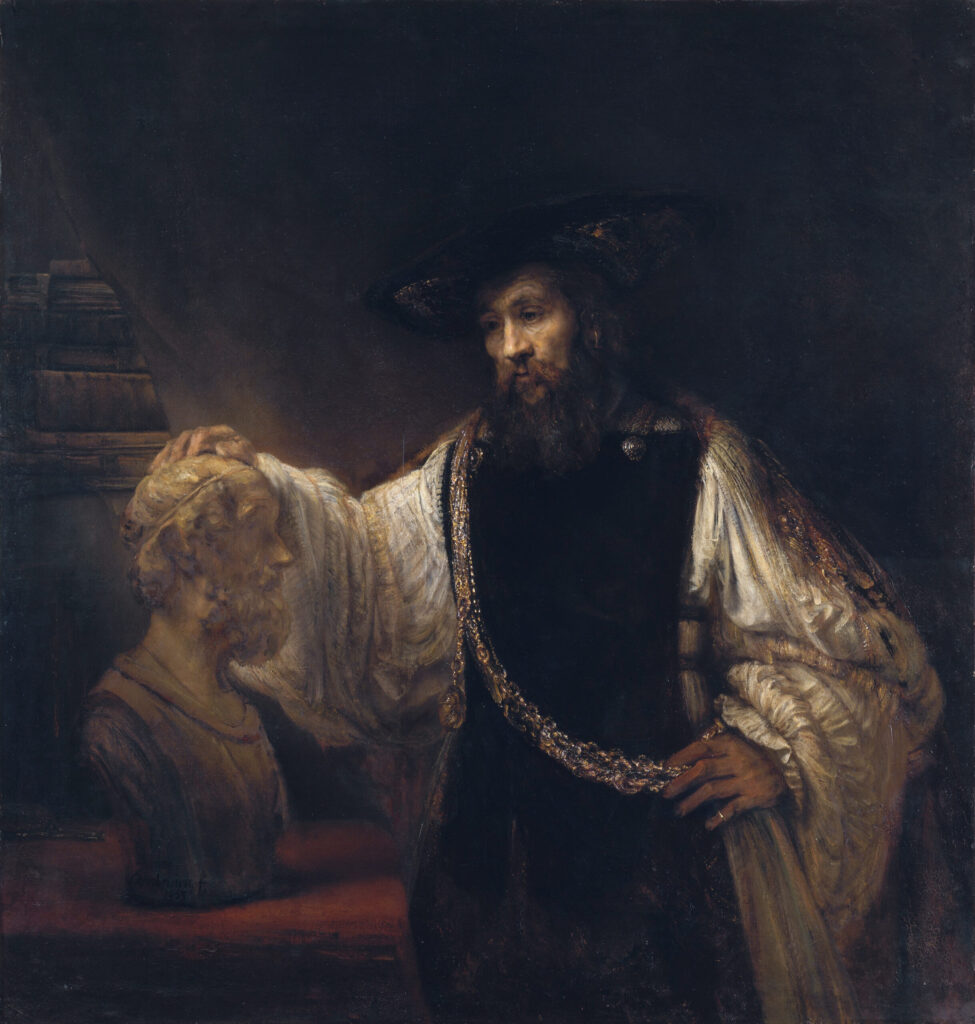Rembrandt, Aristoteles med en byst av Homeros
